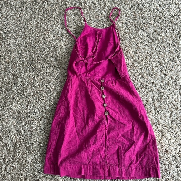 FREE PEOPLE 100% Cotton Tie Back Mini Dress - Picture 3 of 5